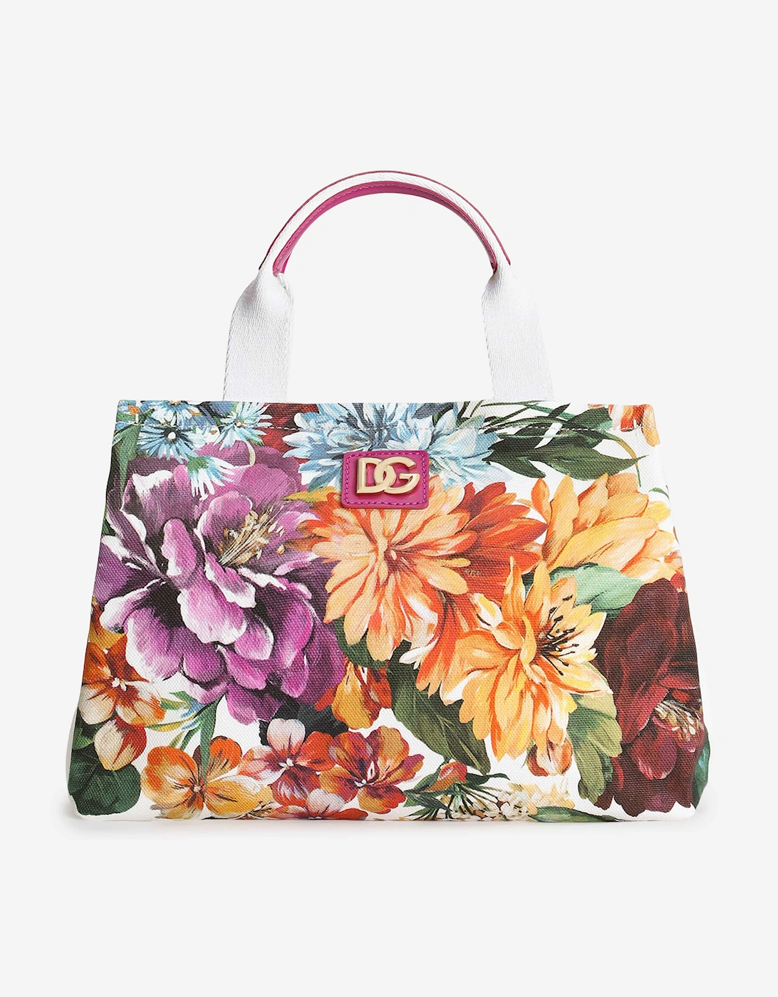 Girls Floral Canvas Handbag in Multicolour (26cm), 5 of 4