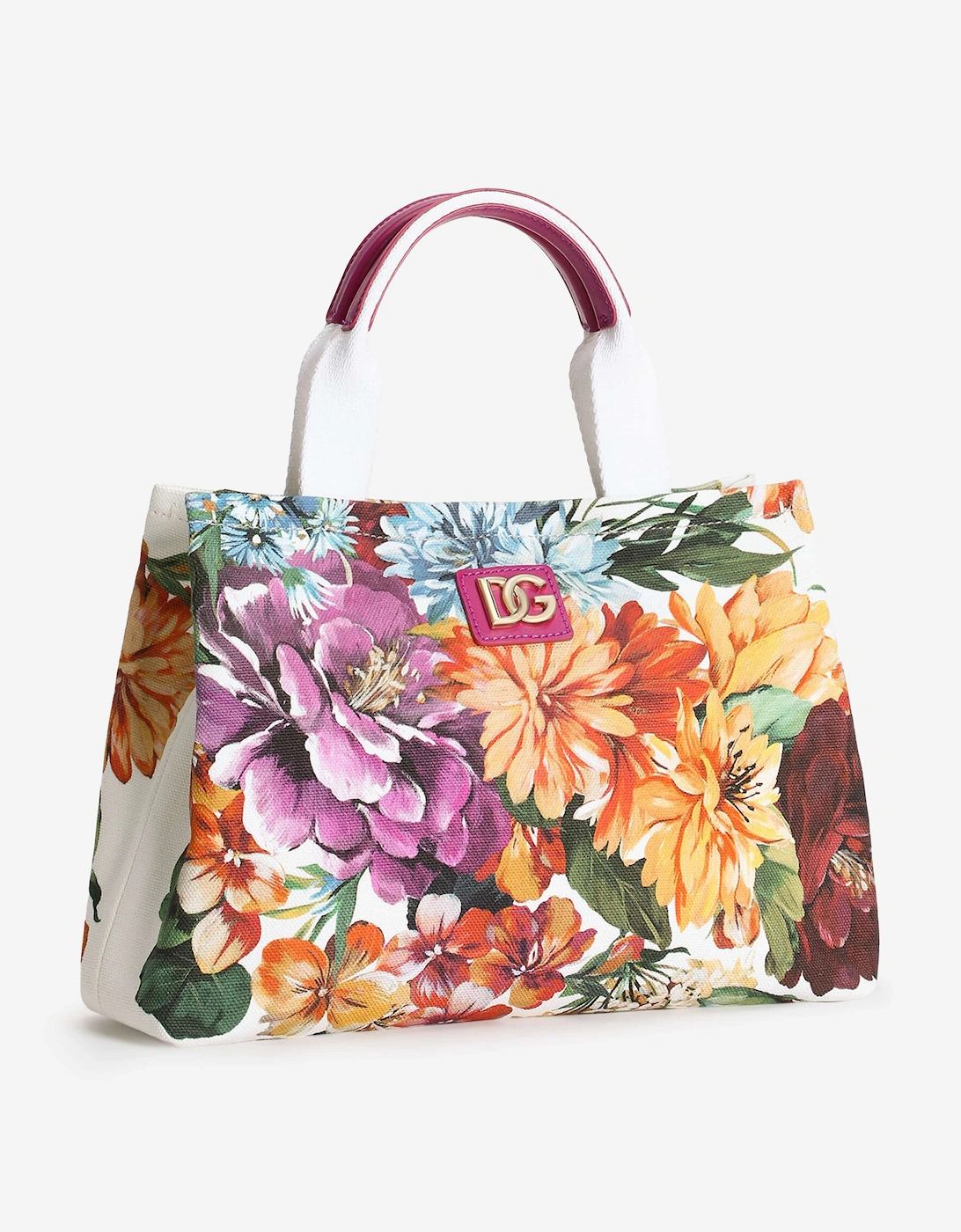 Girls Floral Canvas Handbag in Multicolour (26cm)