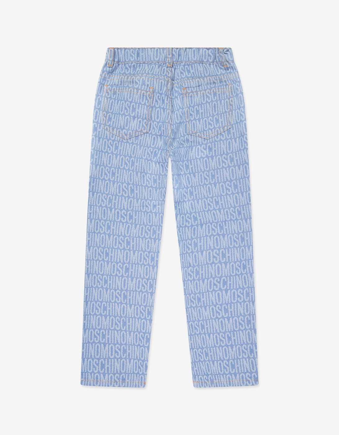 Boys All Over Logo Jeans in Blue