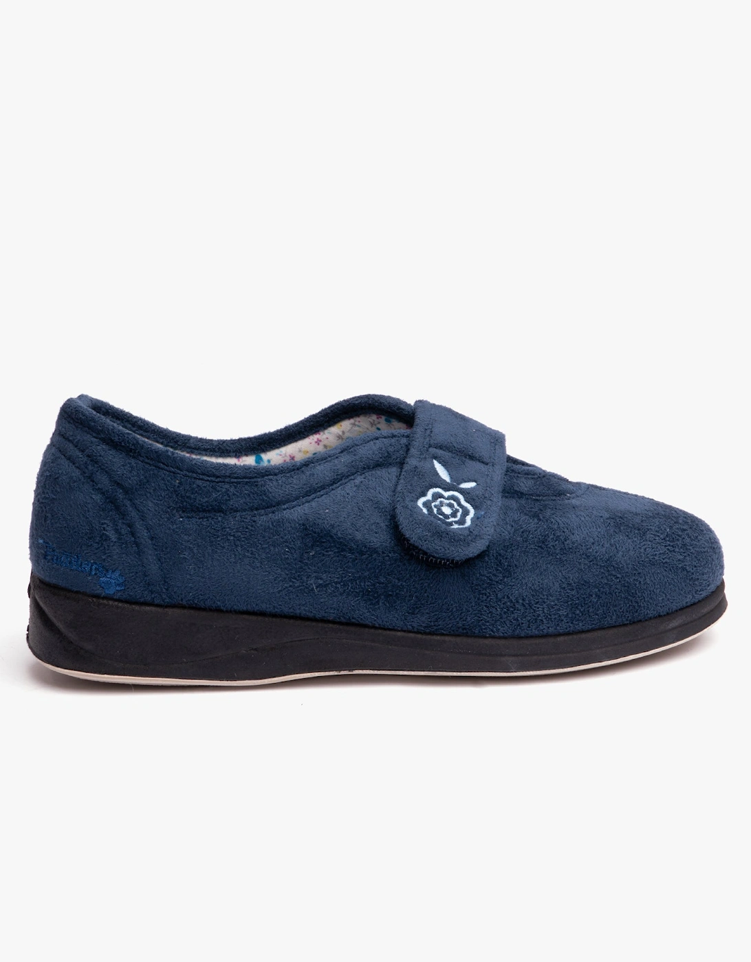 CAMILLA Womens (2E Fit) Touch Fasten Slippers Denim Blue, 7 of 6