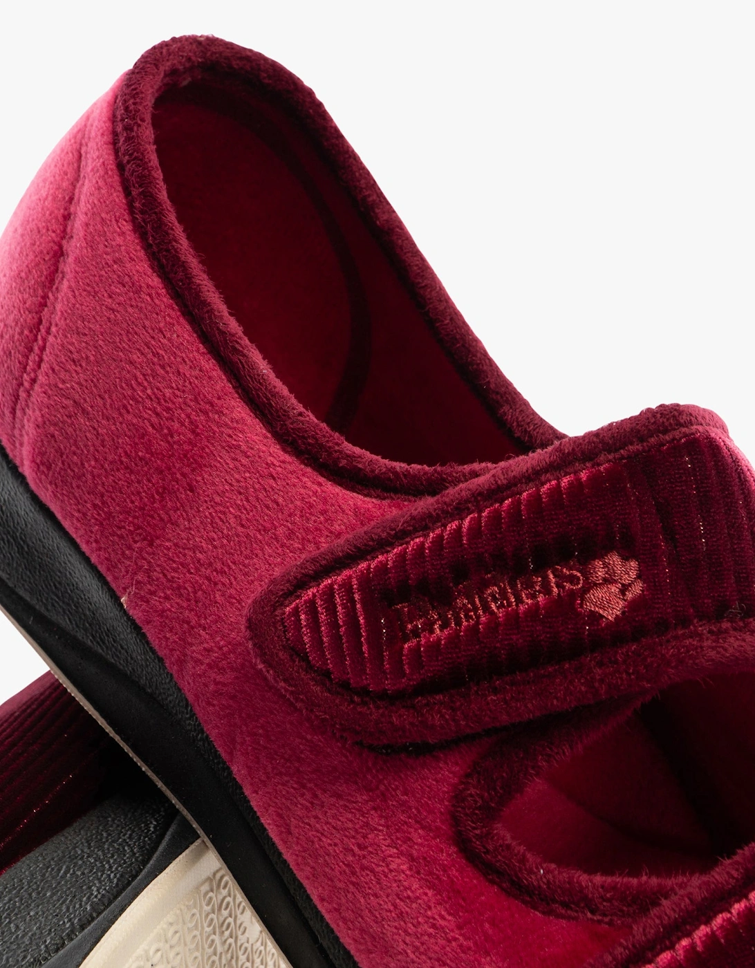 LYDIA X Womens (6E Fit) Touch Fasten Slippers Winter Red