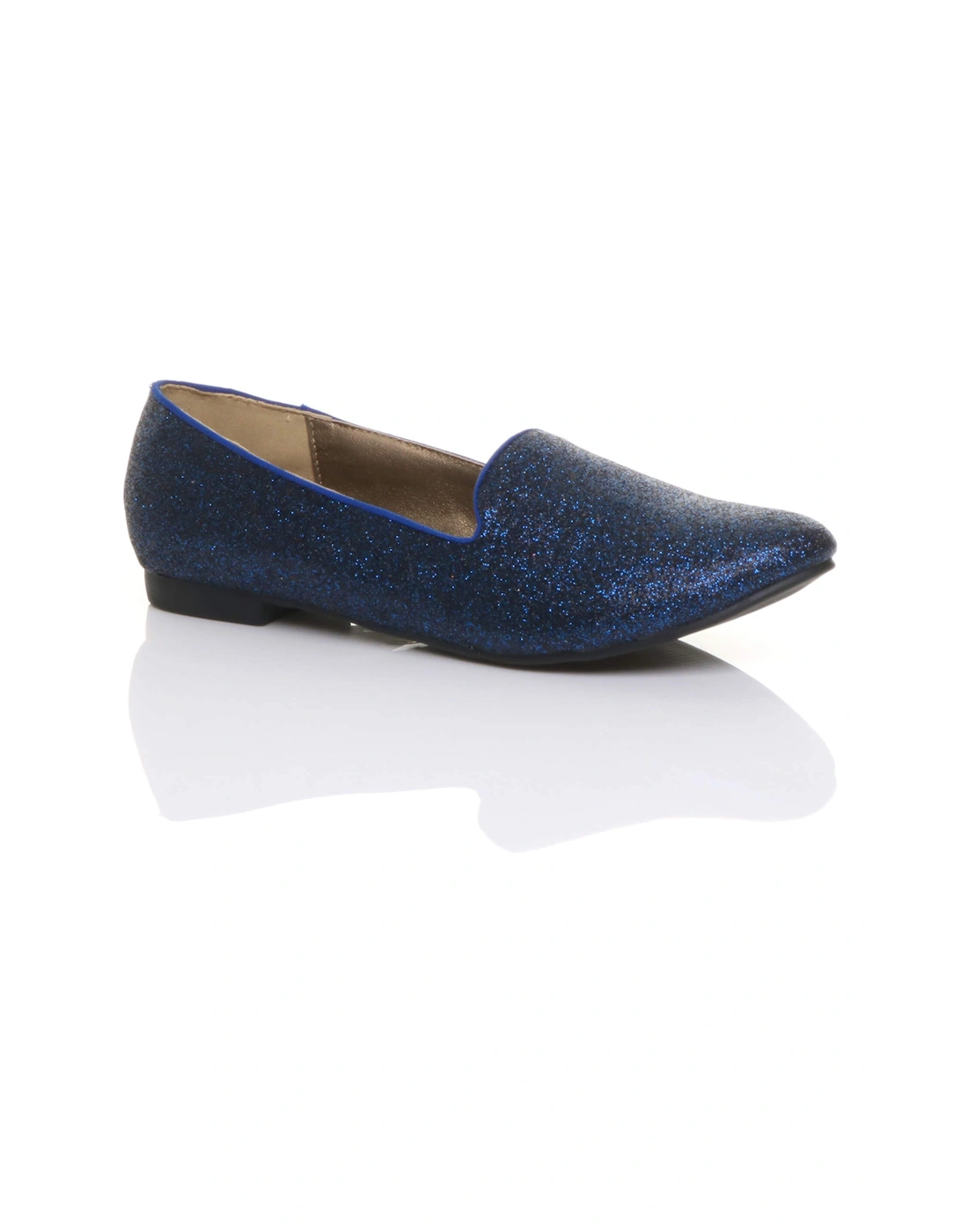 Flat Flat Heel Glitter  Loafers, 2 of 1