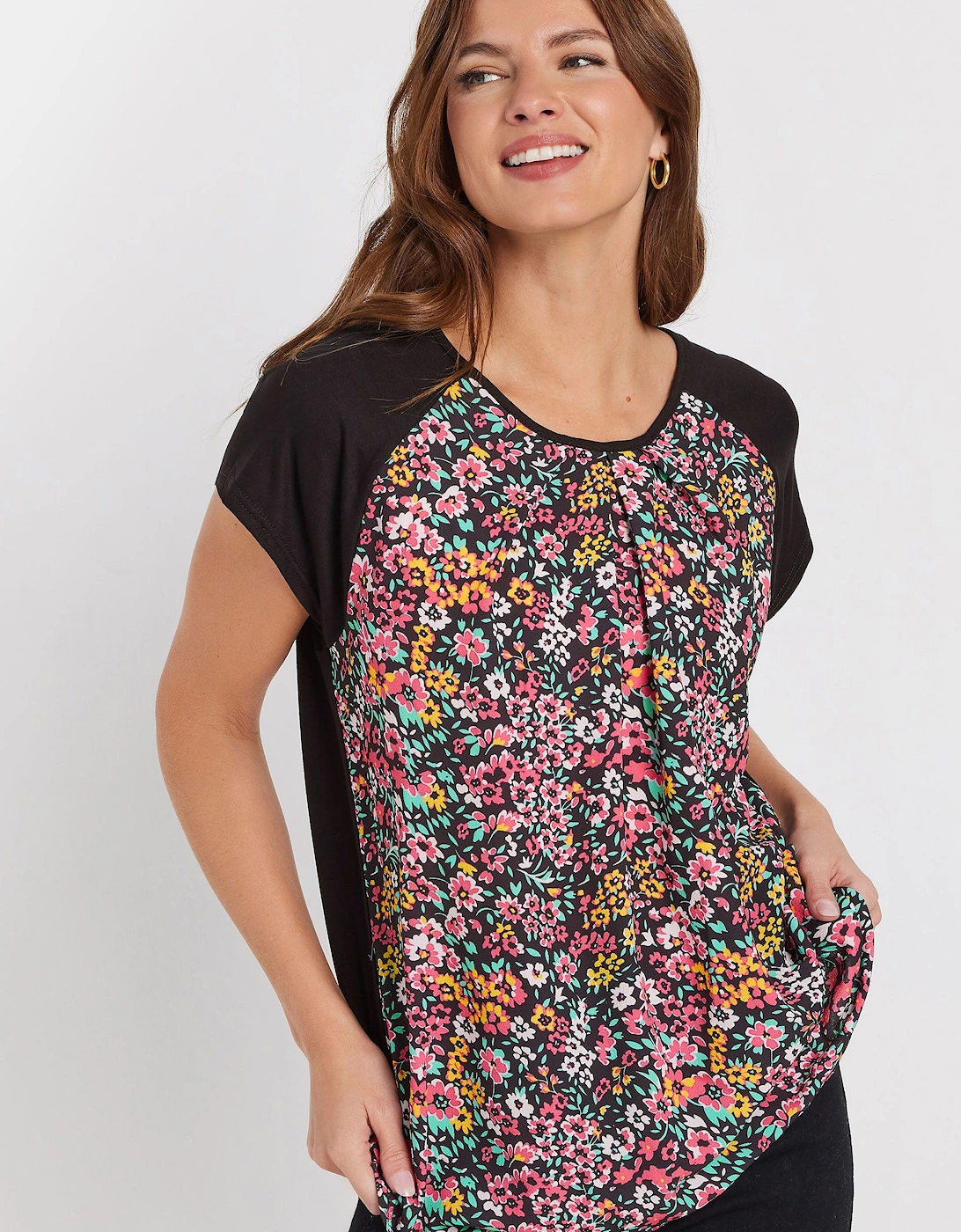 Floral Print Short Sleeve Top, 2 of 1