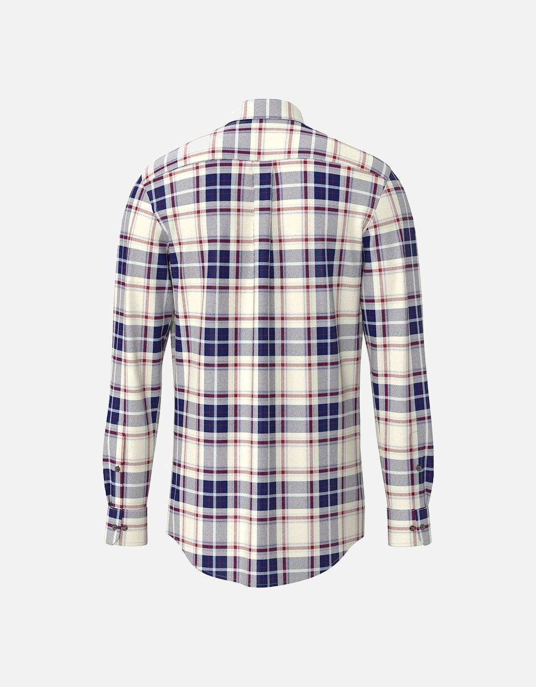 Fynch-Hatton Long Sleeve Checked Shirt Garnet Red