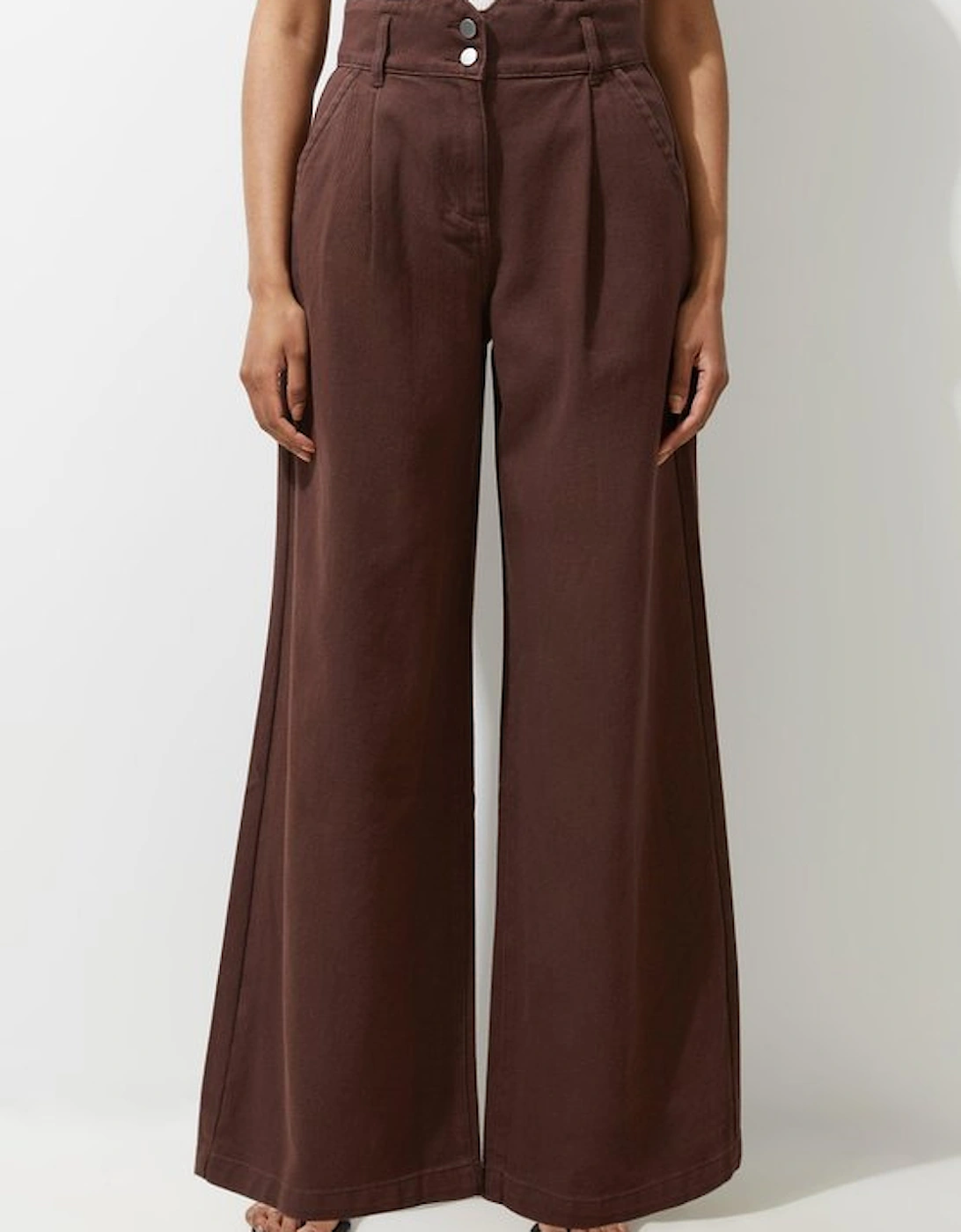 Denim Wide Leg Trousers