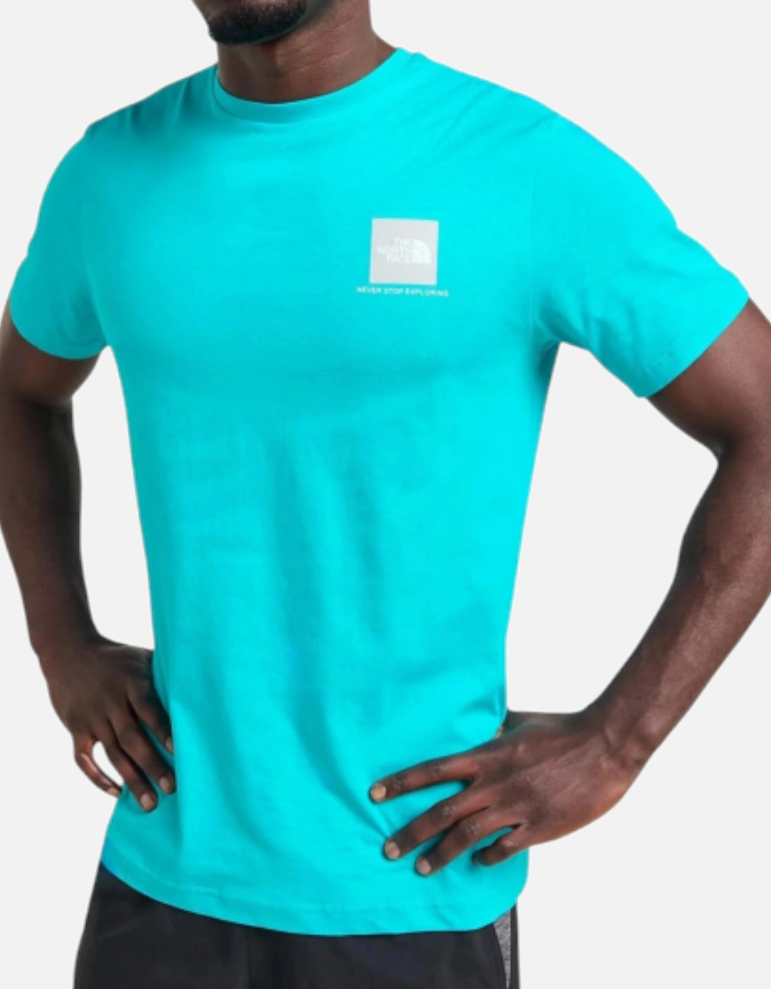 Men's The North Face Mens T-Shirt Short Sleeve Pullover Tee - Blue - Size: 42