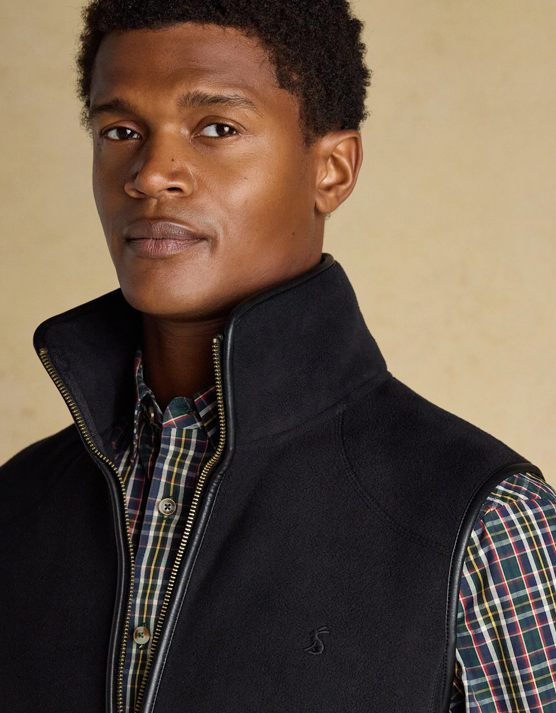 HERITAGE FLEECE Mens Gilet Black