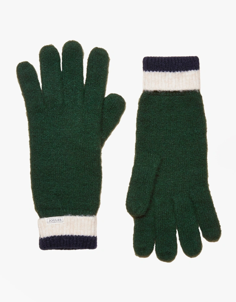 POPLEY STRIPE Womens Gloves Green/Navy