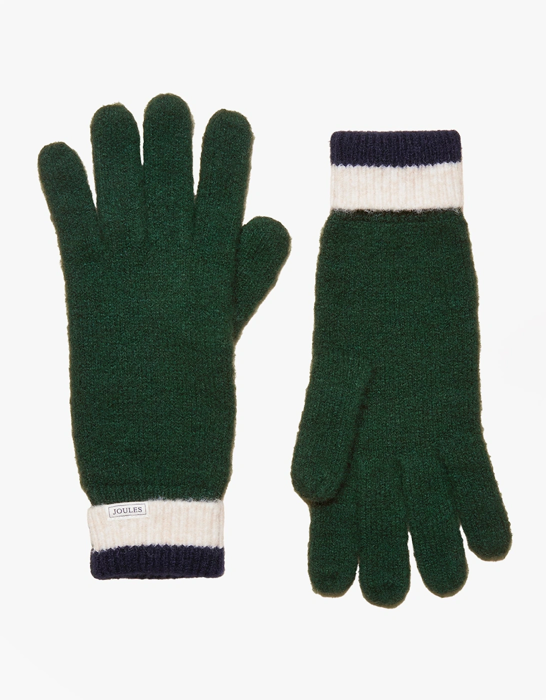POPLEY STRIPE Womens Gloves Green/Navy, 4 of 3