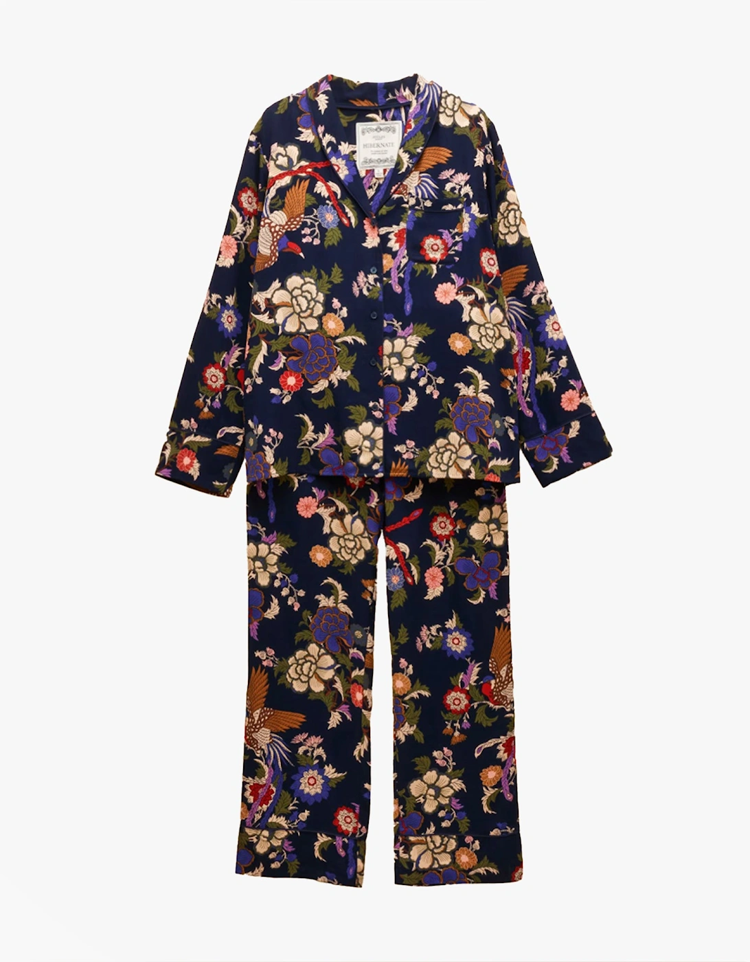 ALMA Womens Pyjama Set Navy Floral