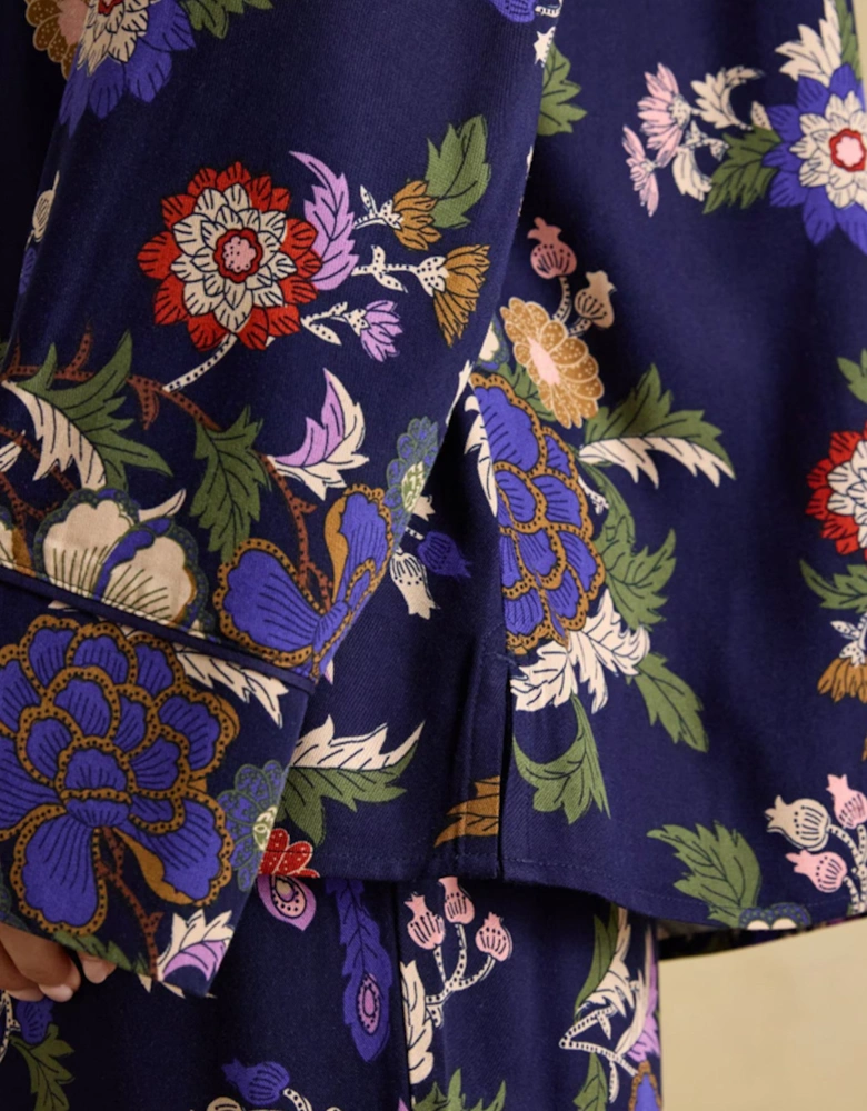 ALMA Womens Pyjama Set Navy Floral