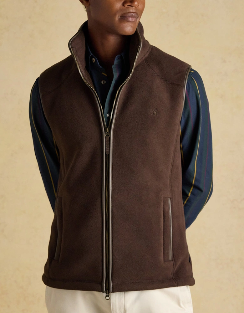HERITAGE FLEECE Mens Gilet Brown