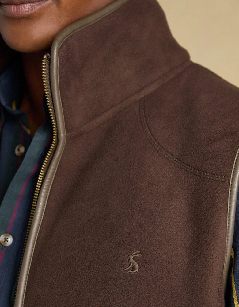 HERITAGE FLEECE Mens Gilet Brown