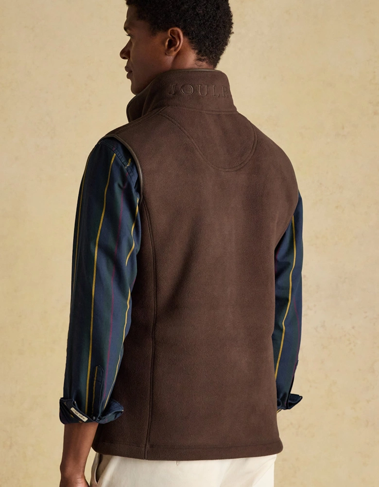 HERITAGE FLEECE Mens Gilet Brown