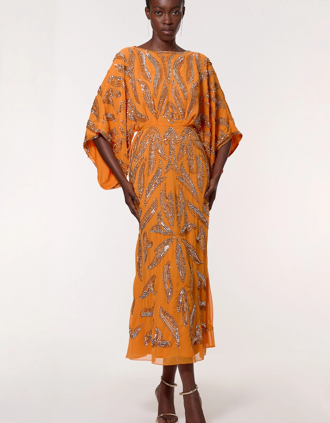 Kimono Sleeve Embellished Maxi Dress, 2 of 1