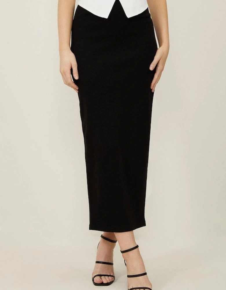 Compact Jersey Rib Maxi Skirt