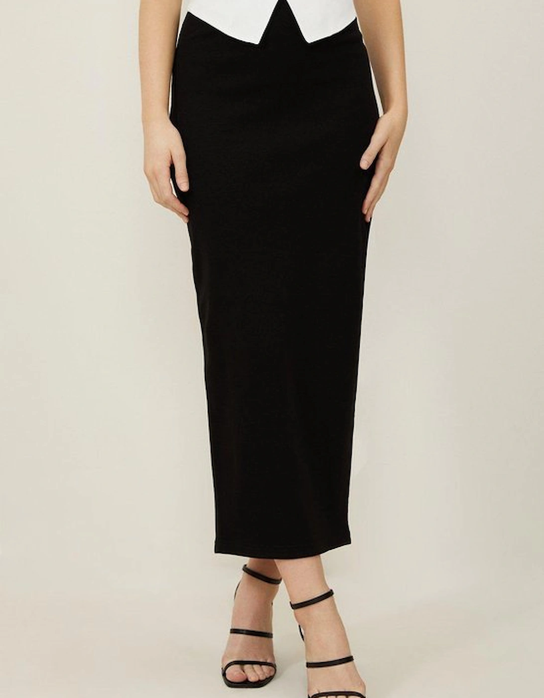 Compact Jersey Rib Maxi Skirt