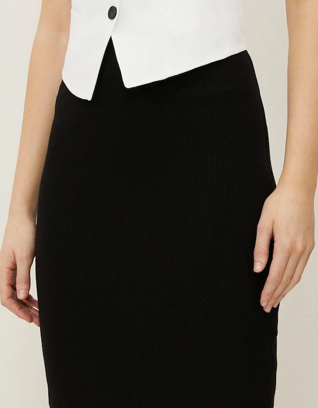 Compact Jersey Rib Maxi Skirt