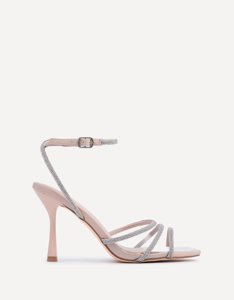 Cosmic Nude Patent Open Toe Pointed Heel