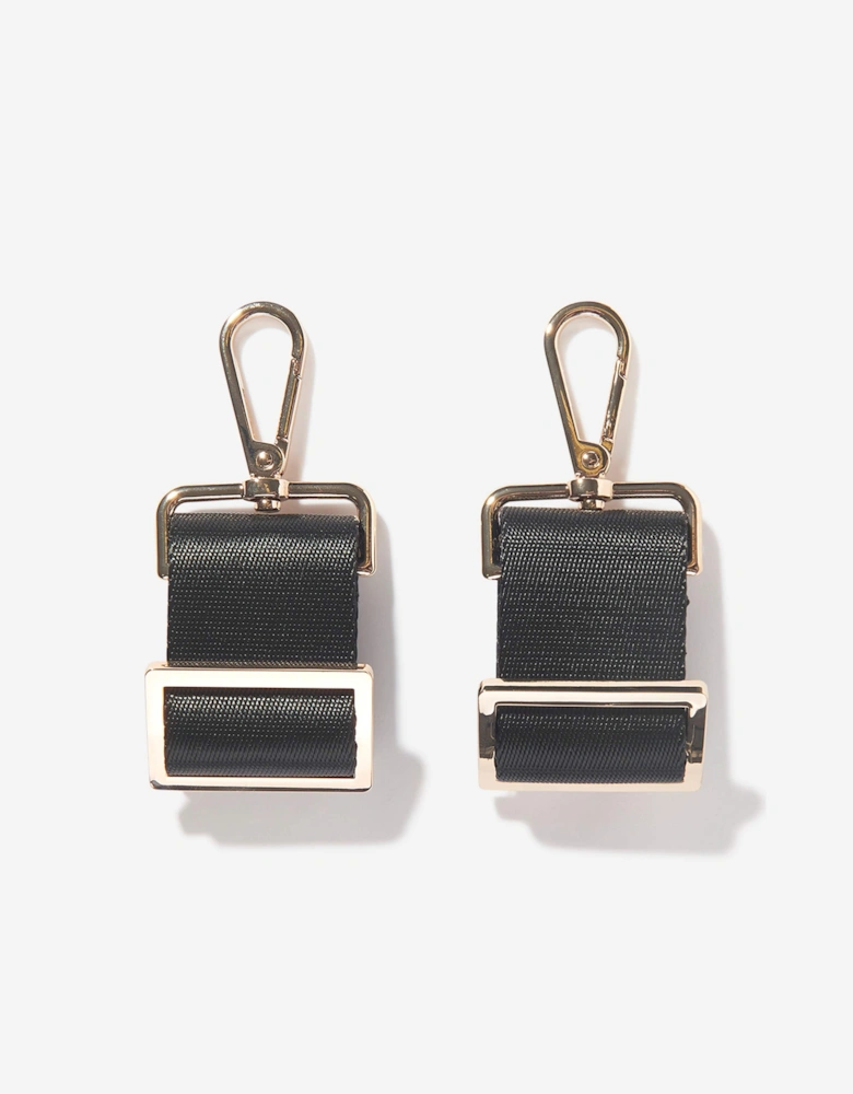Baby Stroller Clips in Black/Gold