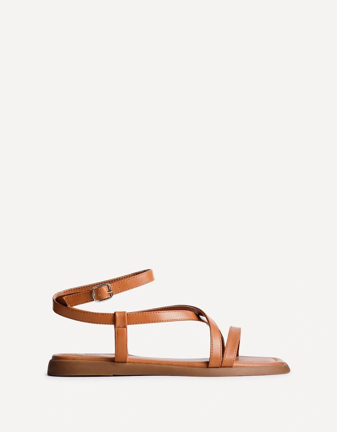Valor Tan Faux Leather Strappy Flat Sandals, 2 of 1