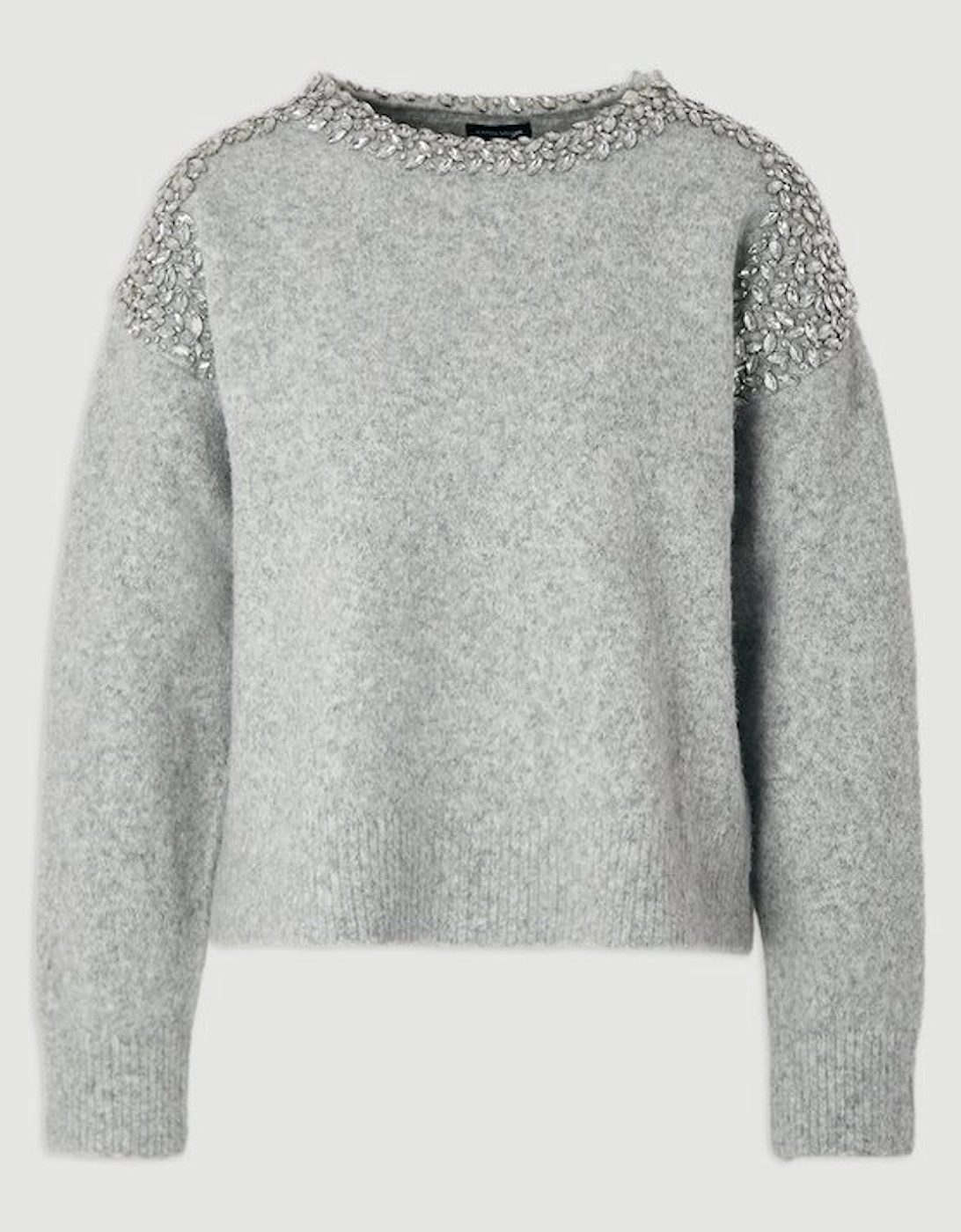 Embellished Trim Cosy Knit Jumper