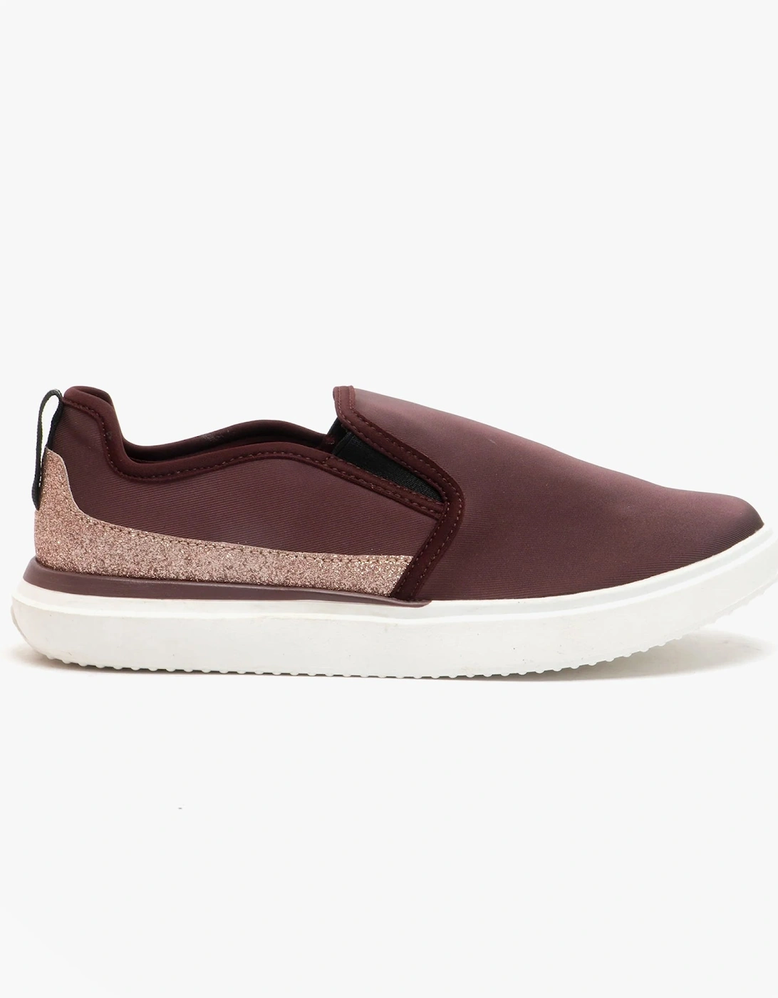 BECKI Womens Slip On Trainers Oxblood