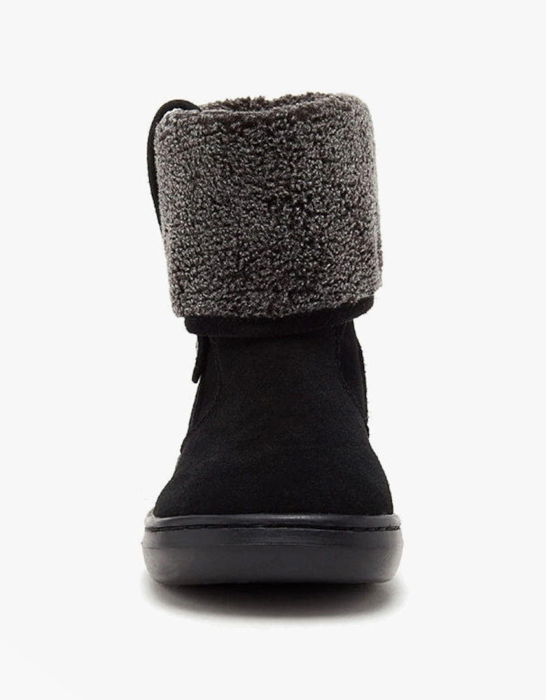 SUGAR MINT Womens Suede Ankle Boots Black