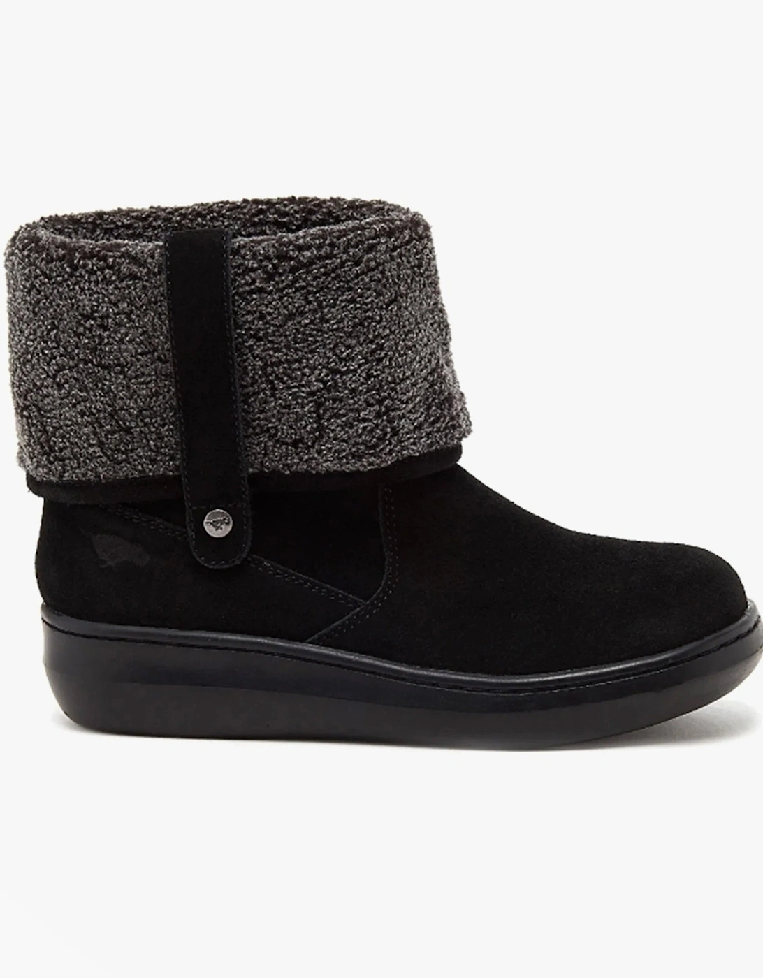 SUGAR MINT Womens Suede Ankle Boots Black, 5 of 4