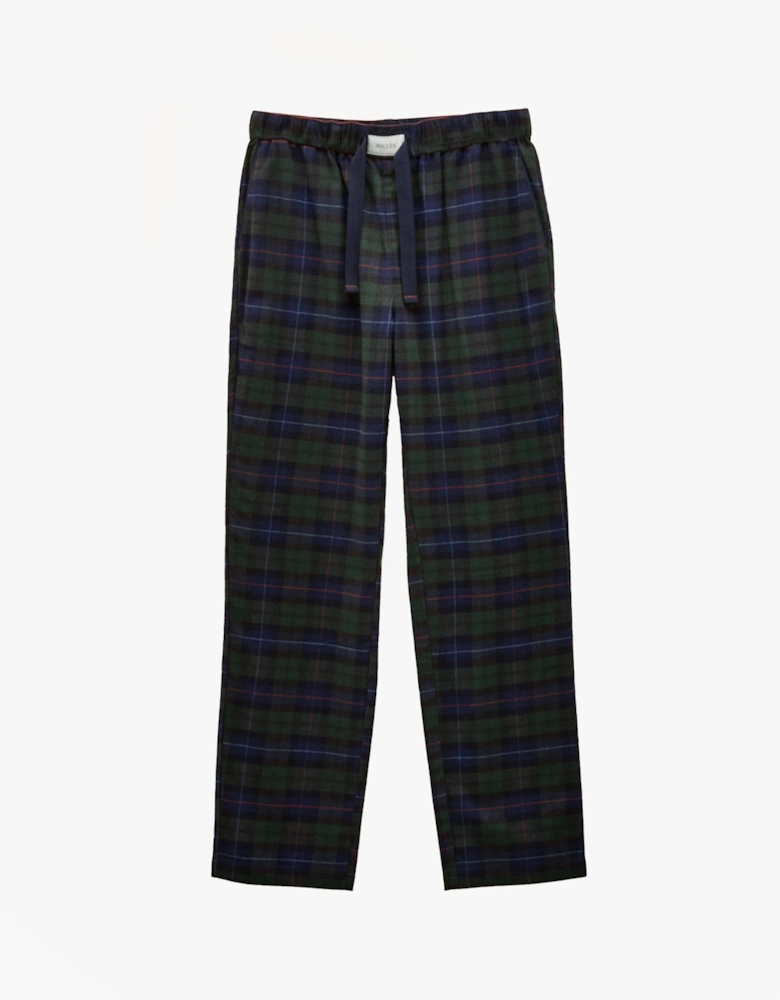 DOZER Mens Pyjama Bottoms Green/Navy