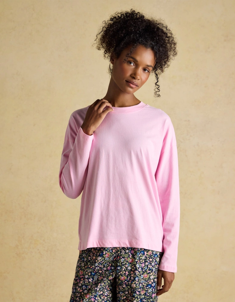 JERSEY Pyjama Top Womens Sweatshirts Pink