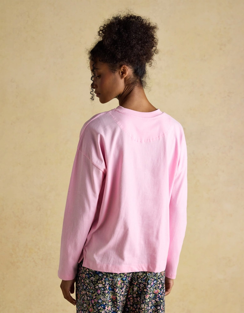 JERSEY Pyjama Top Womens Sweatshirts Pink