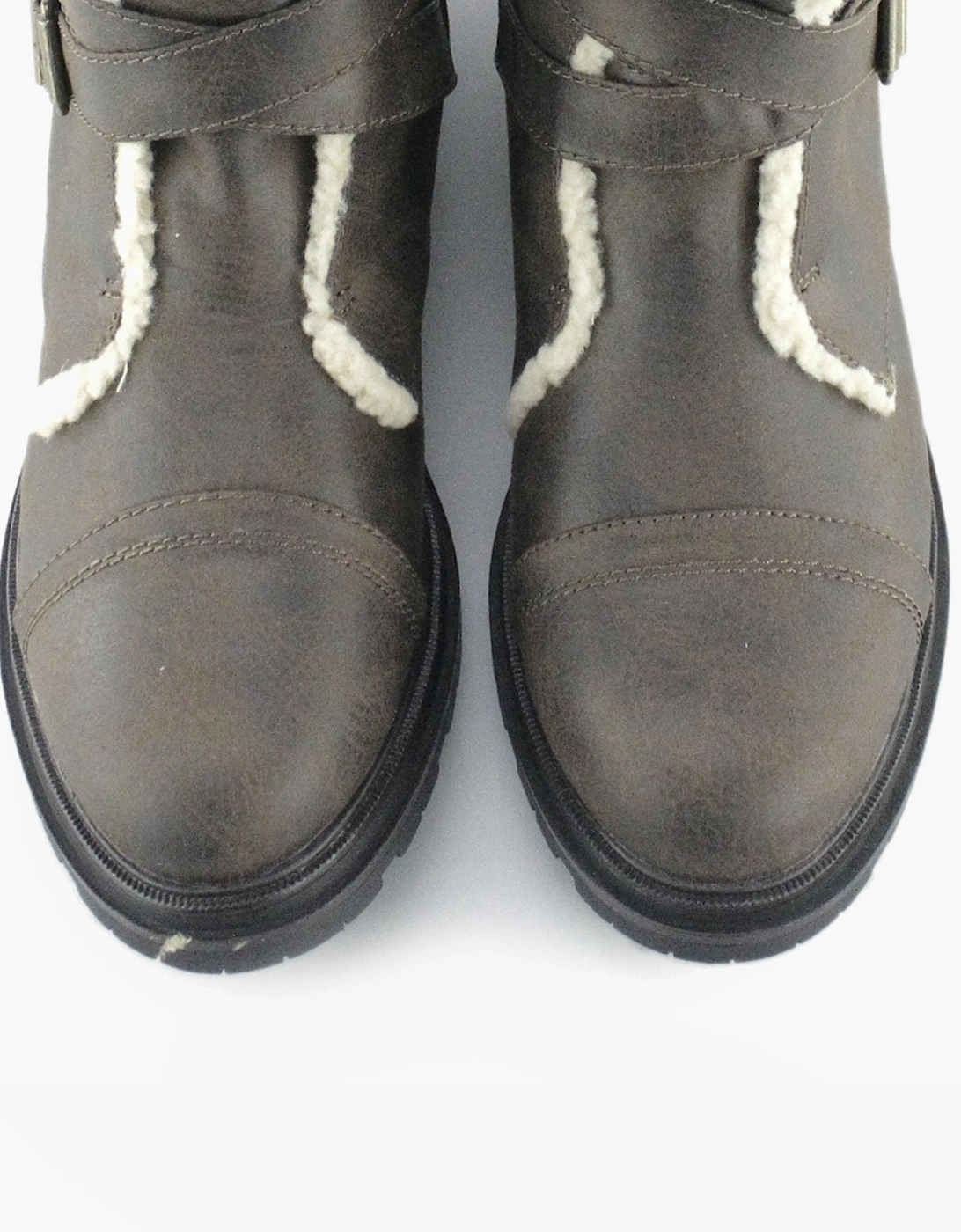 LANCE Womens Biker Boots Brown, 5 of 4