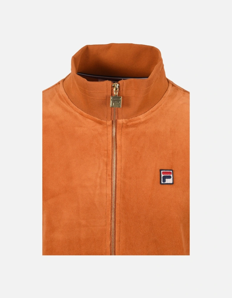 Vintage Nero Velour Track Top Pumpkin Spice