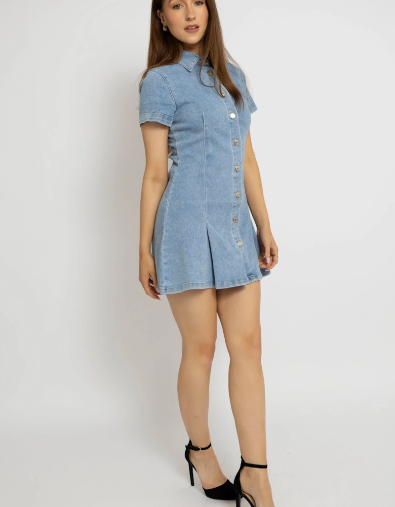 Casual Chic Premium Denim Mini Dress