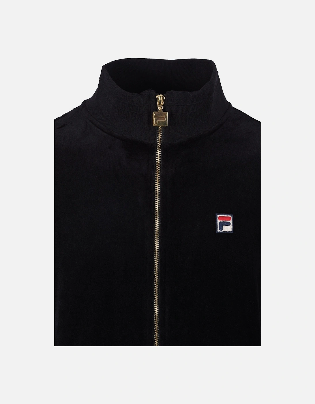 Vintage Nero Velour Track Top Black