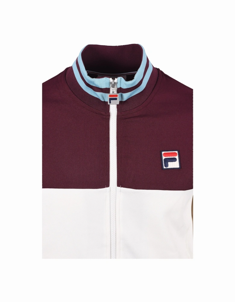 Vintage Tie Breaker Track Jacket White/Blue/Burgundy