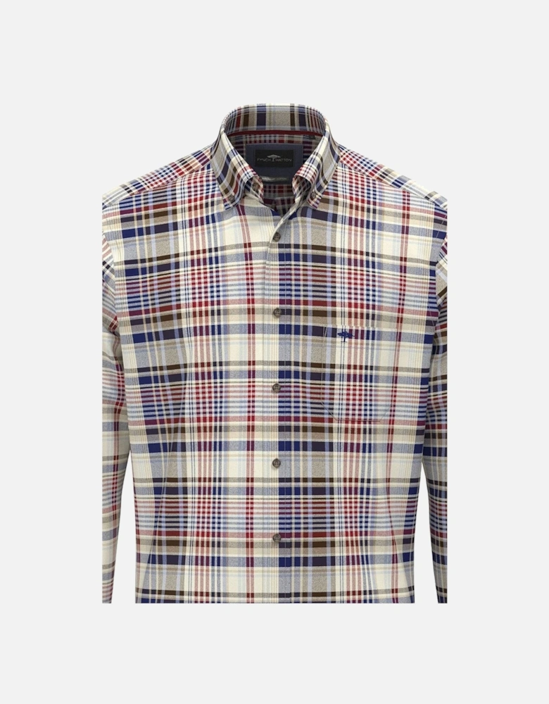 Fynch-Hatton Long Sleeve Shirt Garnet Red