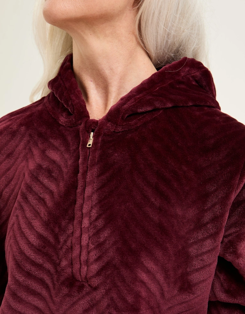 Cosy Chevron Lounge Suit in Maroon