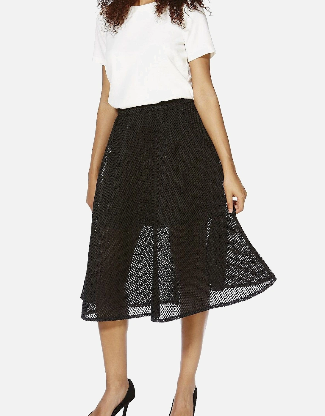 Mesh A-Line Midi Skirt, 2 of 1