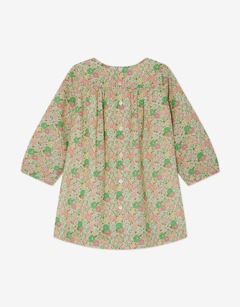 Baby Girls Floral Smocked Felicie Dress in Multicolour