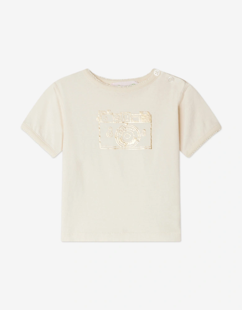 Baby Girls Dom T-Shirt in Ivory