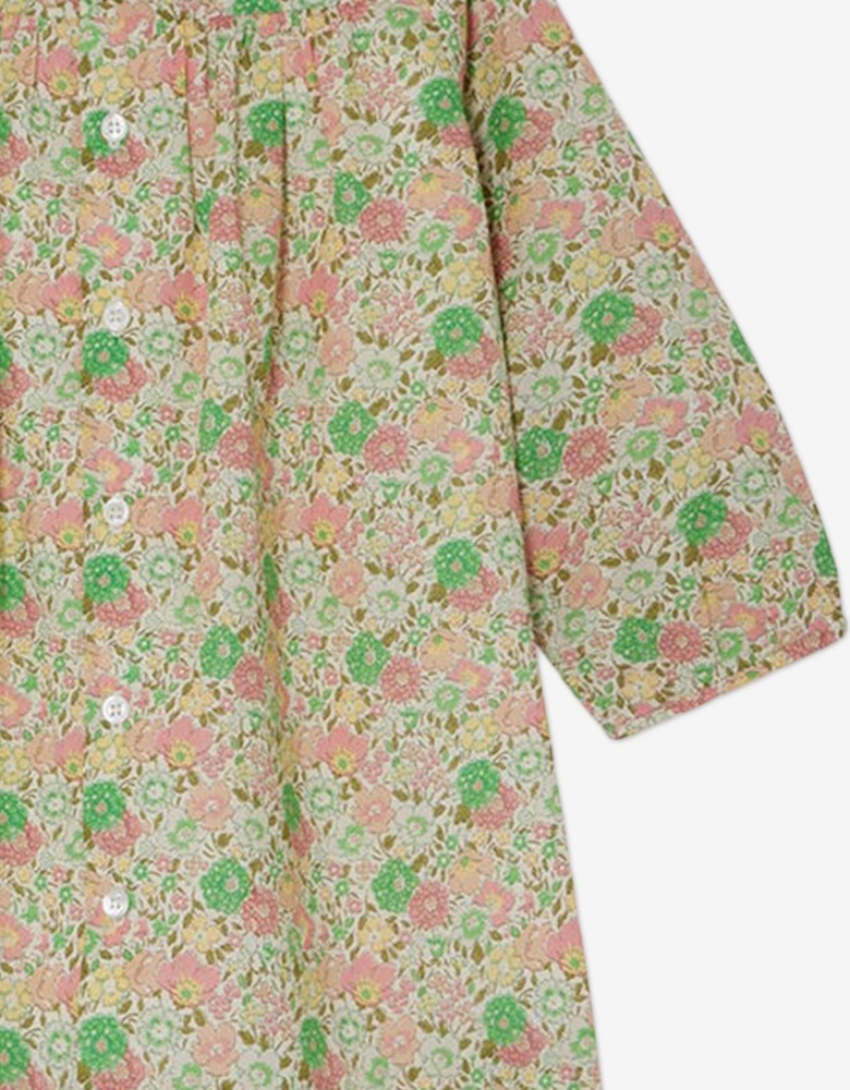 Baby Girls Floral Smocked Felicie Dress in Multicolour