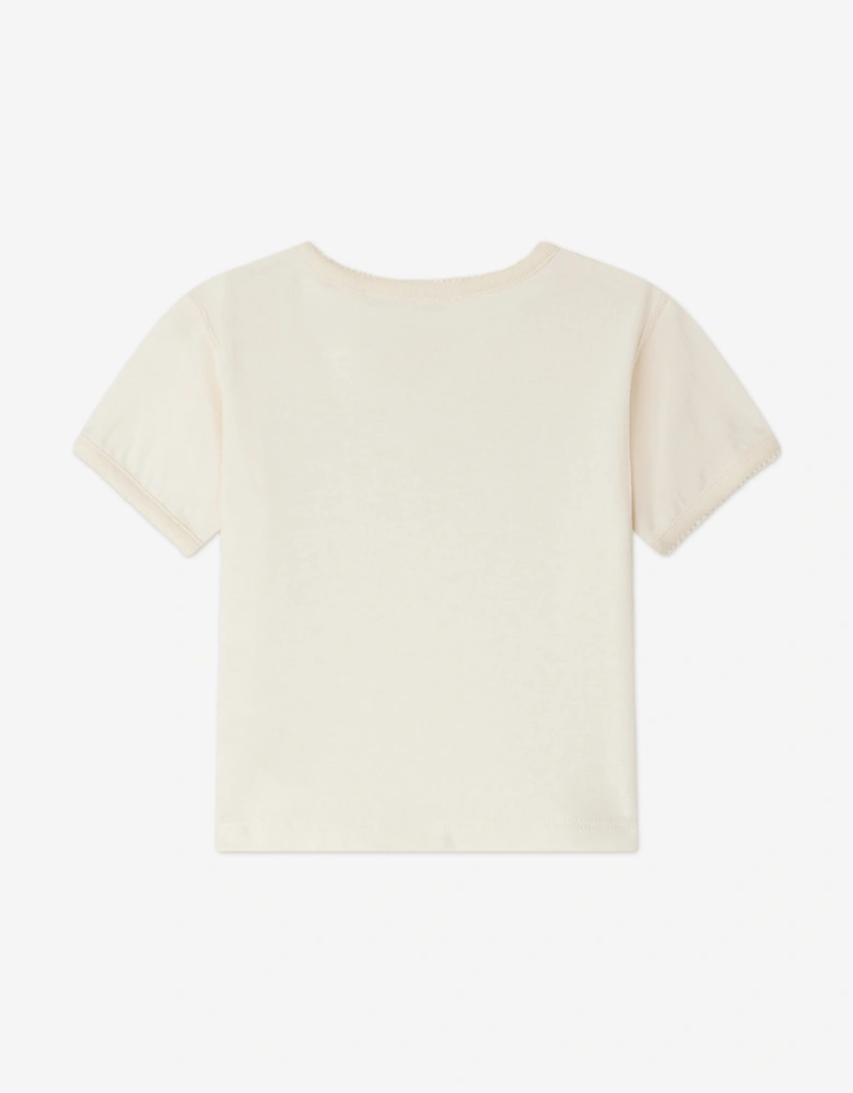 Baby Girls Dom T-Shirt in Ivory