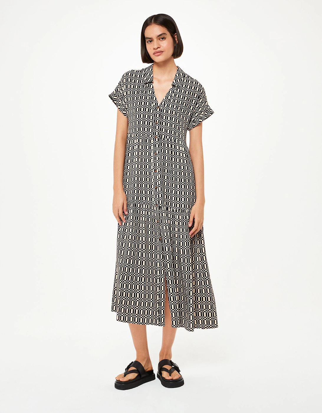 Link Check Print Dress Geometric, 2 of 1