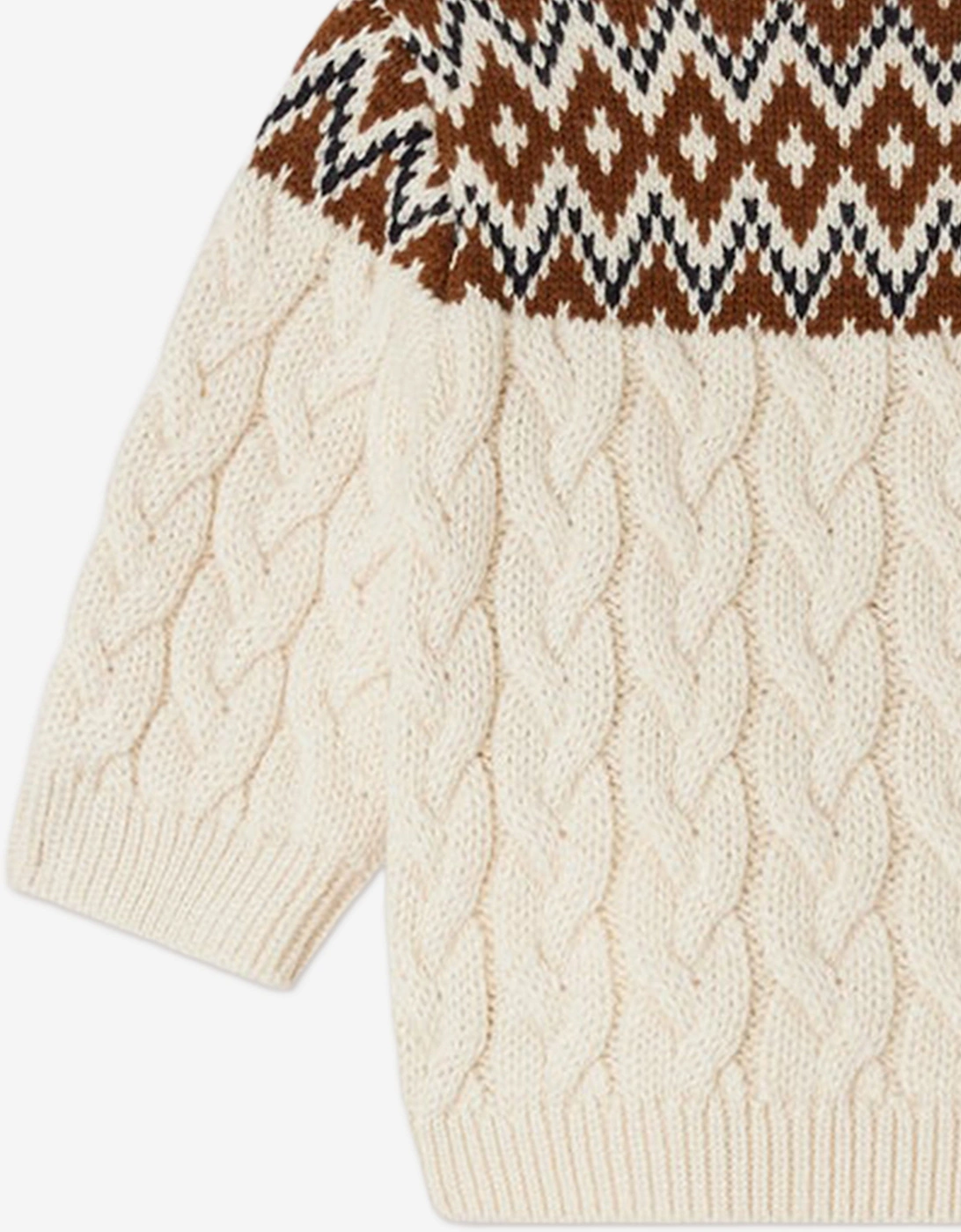Baby Wool Knit Joshua Jumper  in Ivory