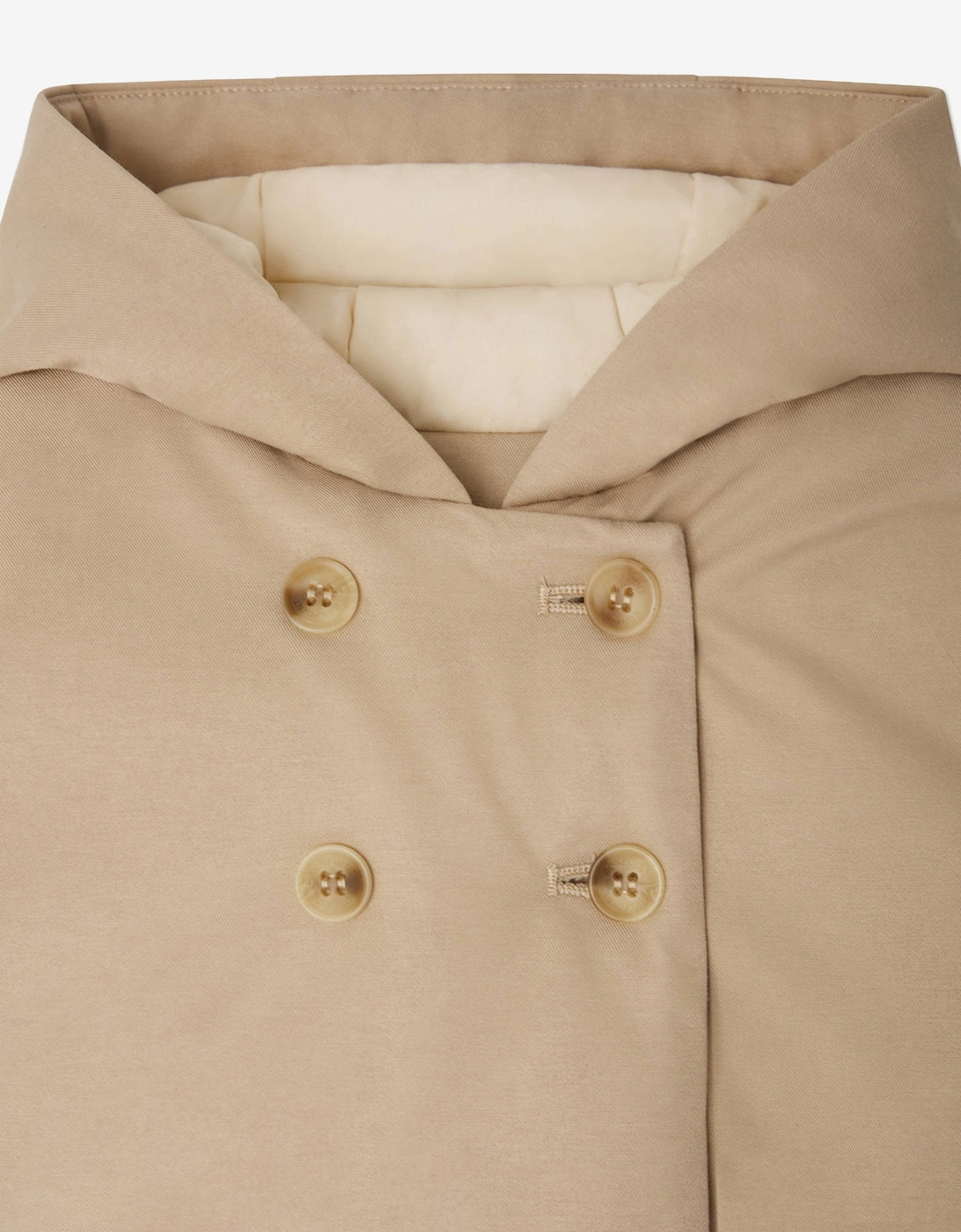 Baby Padded Hooded Jacket in Beige