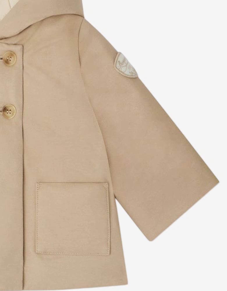 Baby Padded Hooded Jacket in Beige