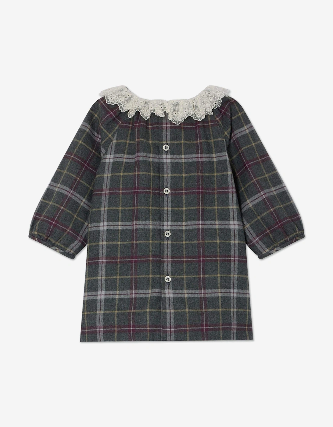 Baby Girls Flavili Checked Dress in Grey