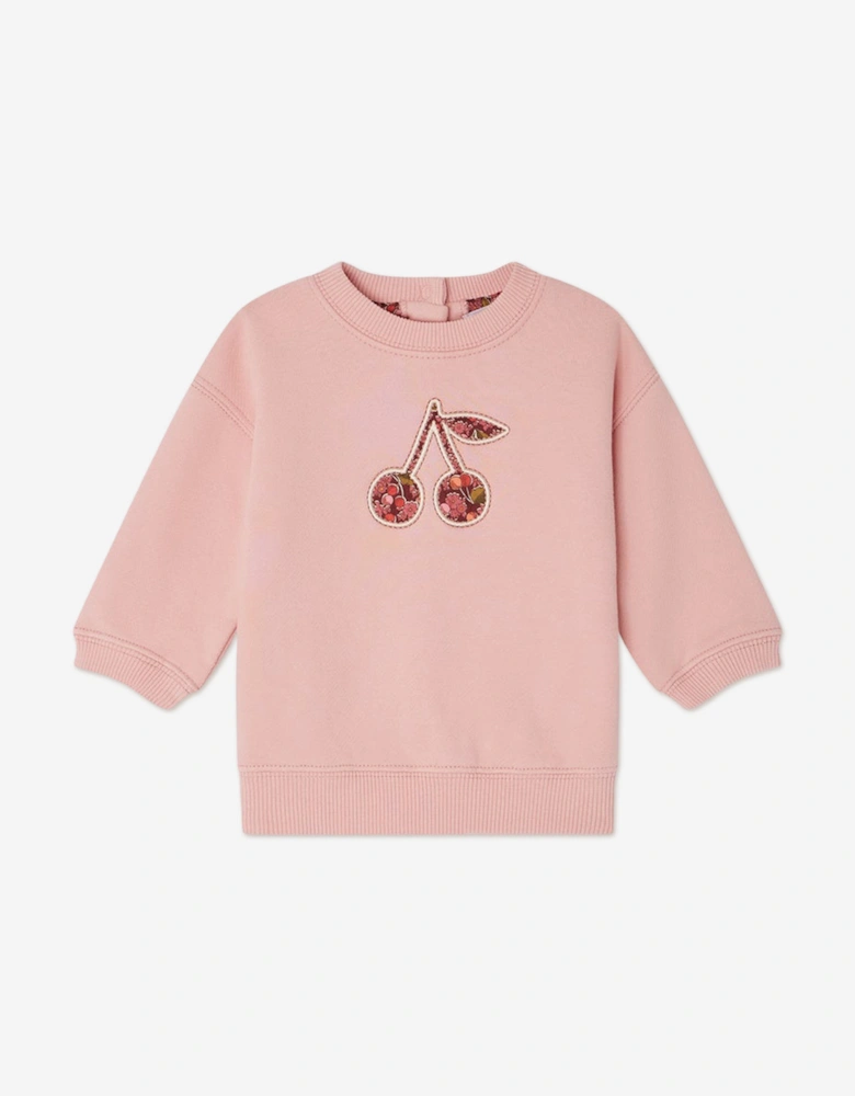 Baby Girls Dahlia Sweatshirt in Pink